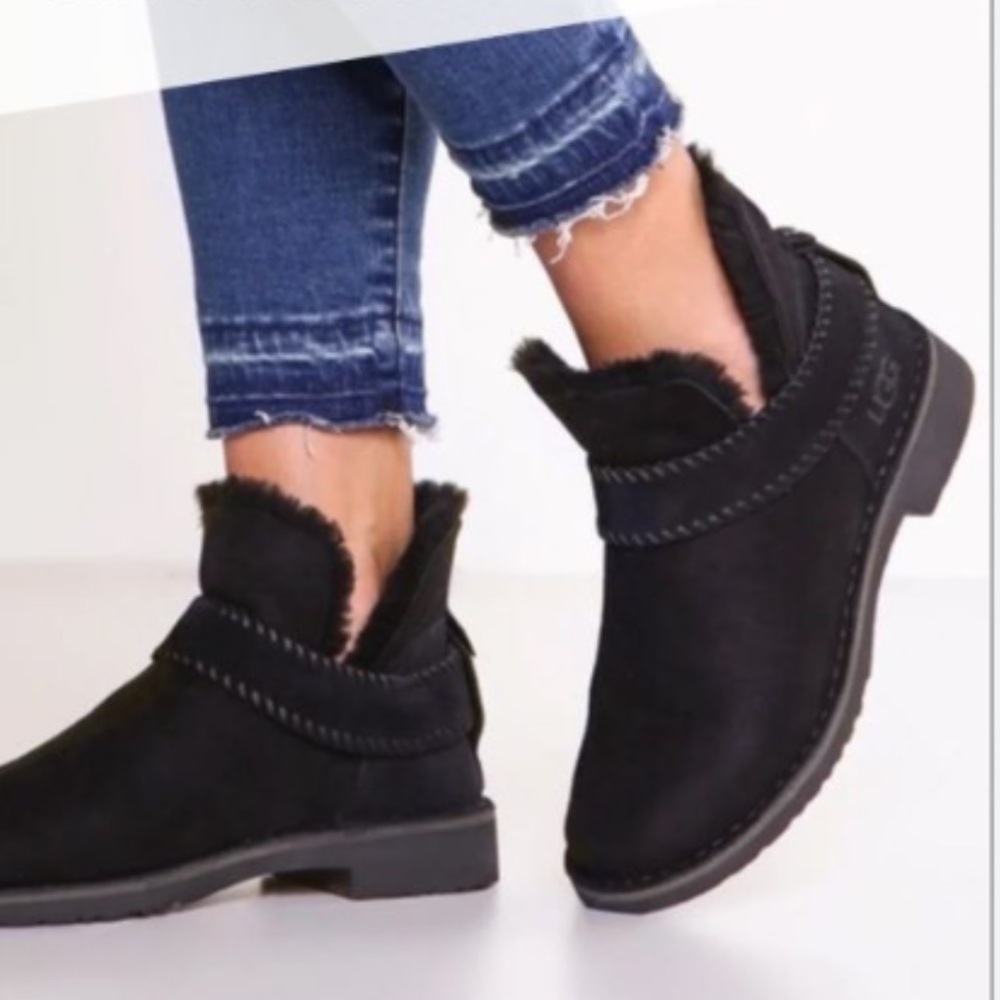 UGG Black Suede McKay Ankle Bootie